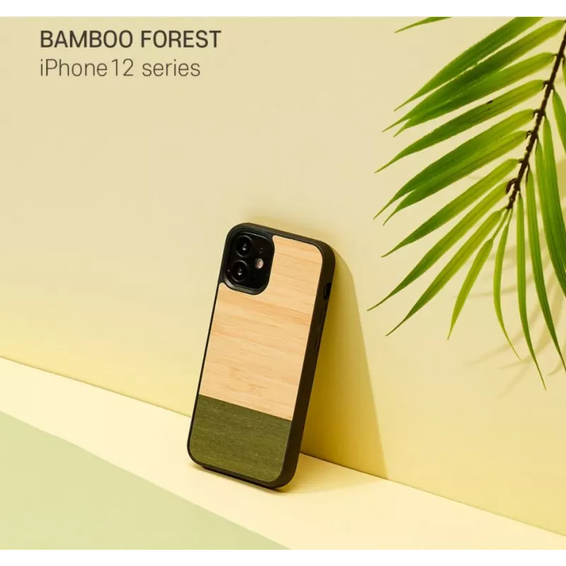 Etui na telefon man and wood do iPhone 12 mini — bamboo forest Czarny