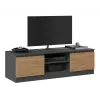 Stolik RTV Top e Shop RTV 120 ANTR/ARTIS — 1200×400×360 mm, blat i rama antracyt, płyta wiórowa, 2 półki