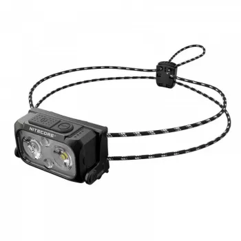 Lampa czołowa Nitecore NU21 360 lumenów Midnight Shadow — kompaktowa akumulatorowa lampa czołowa, 360 lm strumienia