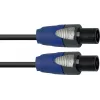 Kabel głośnikowy PSSO LS-1530 Speakon 2×1,5 mm² 3 m, czarny