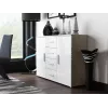 Cama komoda do salonu UNI dąb dąb sonoma/biały połysk