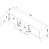 Szafka RTV z kominkiem Cama Meble TRESSE 180x40x54,5 cm — blat zielony mat, płyta wiórowa