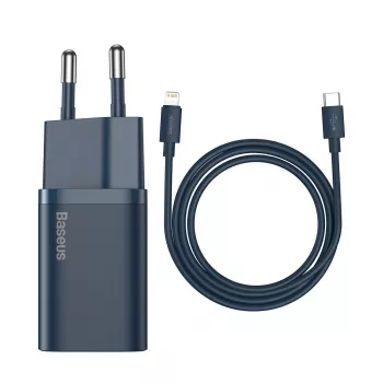 Ładowarka Baseus Super Si Power z kablem USB-C na Lightning 20W Niebieski