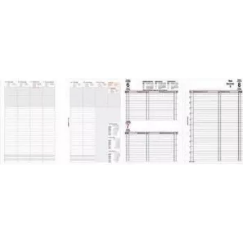 Wkład kalendarza A5 2024 B550325 — strony miesięcznego planera do systemów bind A5