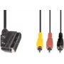Adapter kabla wideo e+p VC 119 1.5 m SCART (21-pin) 3 x RCA Czarny