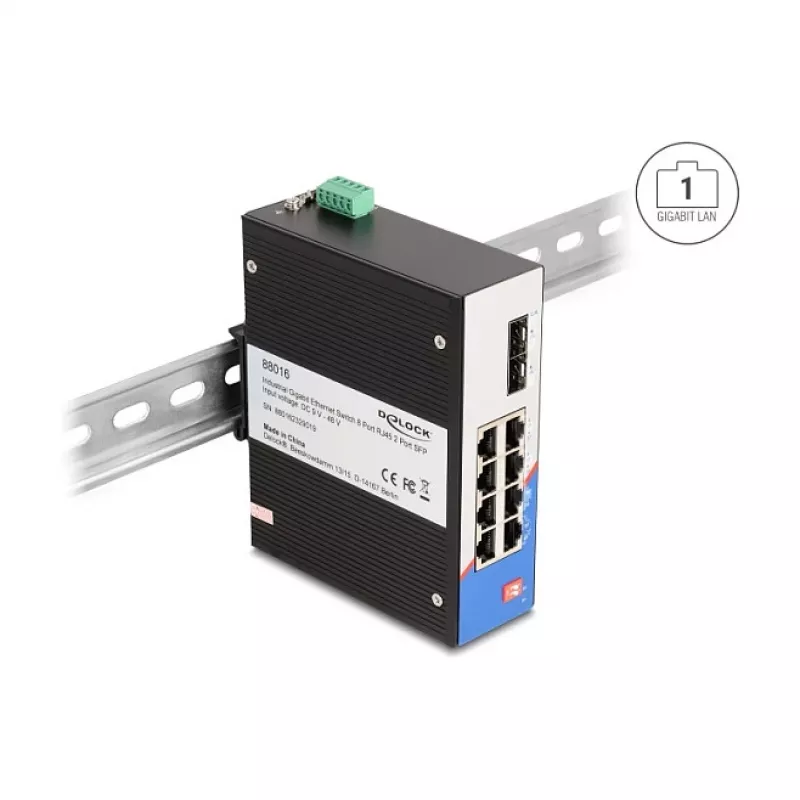 Przełącznik niezarządzalny DeLOCK 88016 Gigabit Ethernet 8 portów 1 Gbit/s