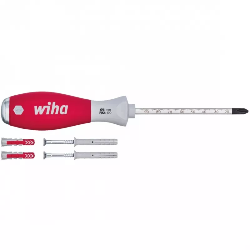Wiha SoftFinish zestaw przebijaków do otworów na kołki, 6 mm, z 4 kołkami