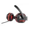 Przewodowy zestaw słuchawkowy do gier GEMBIRD GHS-03 — 20–20000 Hz, kabel 2 m, 250 g, czarno-czerwony