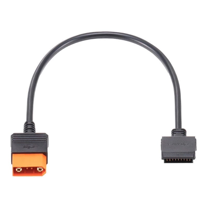 Kabel zasilający do kamer i baterii DJI CP.DY.00000045.02, 0,4 m, kompatybilny z Mavic 3, Air 3, Power 500/1000, czarny/pomarańczowy