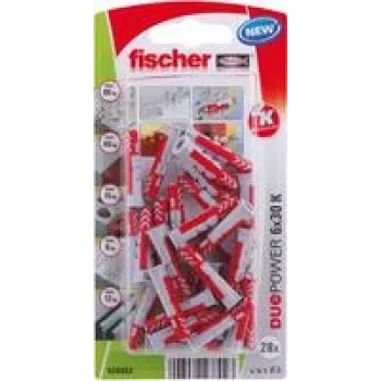 Fischer DuoPower 6 x 30 K NV kołek rozporowy 30 mm 534993 1 zestaw (534993)