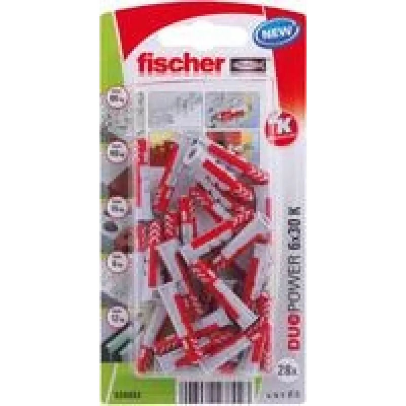 Fischer DuoPower 6 x 30 K NV kołek rozporowy 30 mm 534993 1 zestaw (534993)