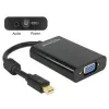 Adapter kabla wideo DeLOCK 65598 Mini DisplayPort na VGA z gniazdem audio 3,5 mm