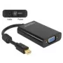 Adapter kabla wideo DeLOCK 65598 Mini DisplayPort na VGA z gniazdem audio 3,5 mm