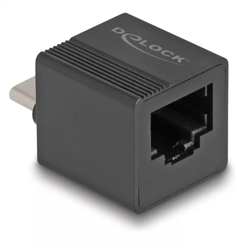 Adapter DeLOCK USB Type-C na Gigabit LAN mini czarny