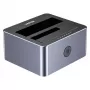 Stacja dokująca Unitek 51642 dla dysków SATA 2,5 cala/3,5 cala, USB-C 10 Gb/s, 2 kieszenie, aluminium