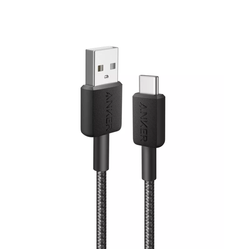 Anker Innovations 322 Kabel USB-A do USB-C Nylon 1,8M Czarny - Kabel - Cyfrowy/Dane