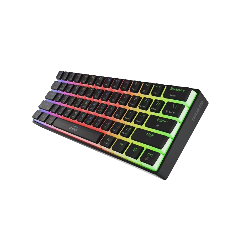 Klawiatura gamingowa GENESIS THOR 660 G2 US Czarna Bezprzewodowa RGB Mechaniczna Gateron Brown