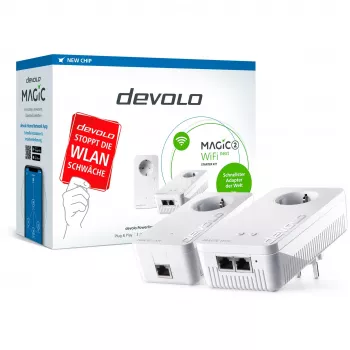 devolo Magic 2 WiFi next Powerline Zestaw Startowy 1x adapter devolo Magic 2 WiFi next, 1x adapter devolo Magic 2 LAN