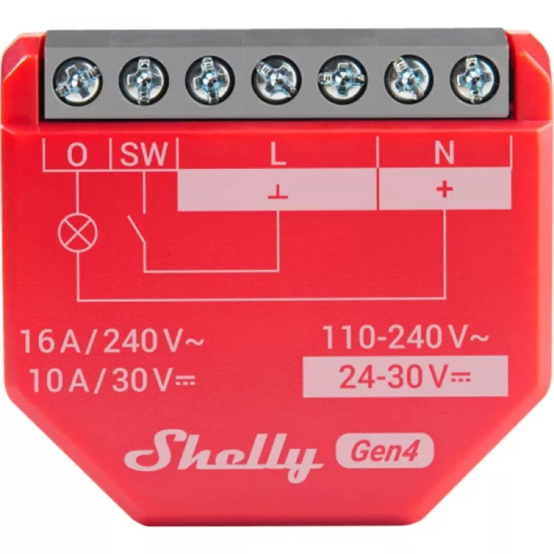 Shelly · Flush-Mount·1PM Gen4 2-Pack· Relay· max 16A· 1 Channel· Measurement Function· (Shelly_1PM_Gen4_2er)