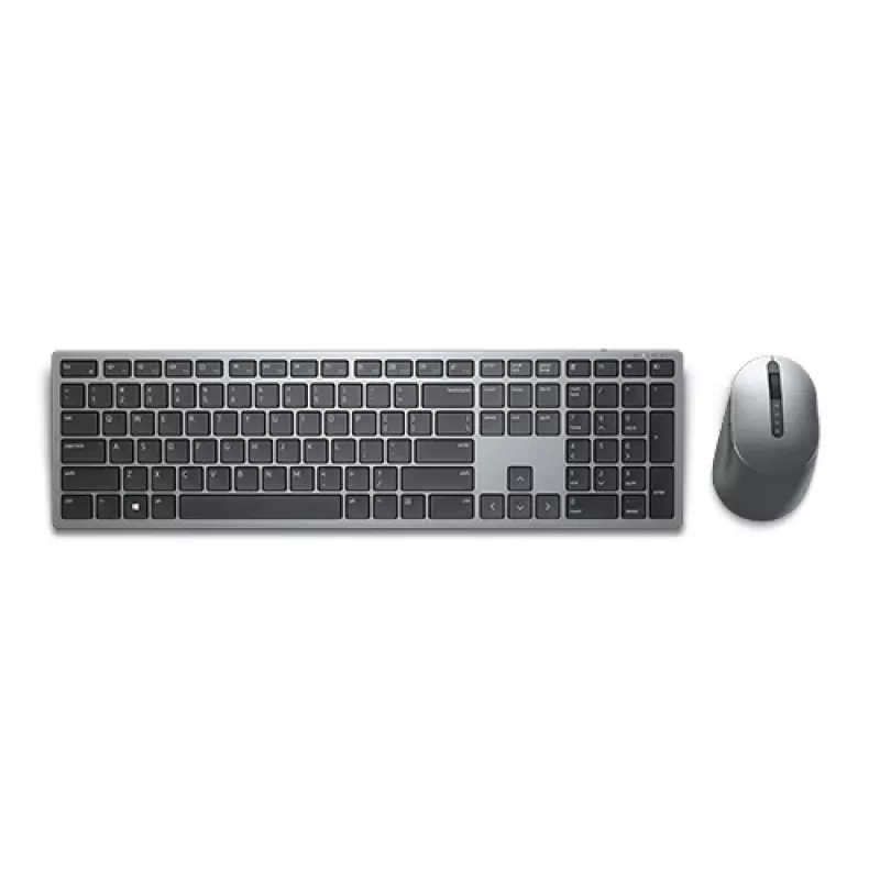Bezprzewodowy zestaw klawiatura i mysz Dell KM7321W Titan szary z bateriami w zestawie