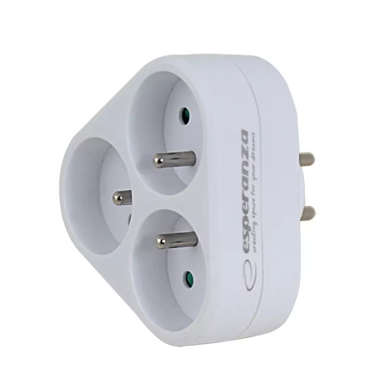 Esperanza ELK303W rozdzielacz elektryczny, 3 gniazda, biały