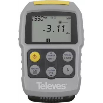Televes Mini urządzenie testowe OPM VFL do światłowodów i kabli danych RJ45 model OPMVFLRJ45
