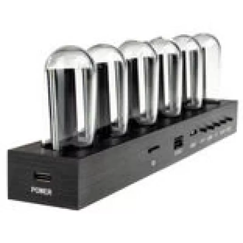 Zegar biurkowy Lamptron DC601 IPS czarny — cyfrowy zegar biurkowy z wyświetlaczem IPS