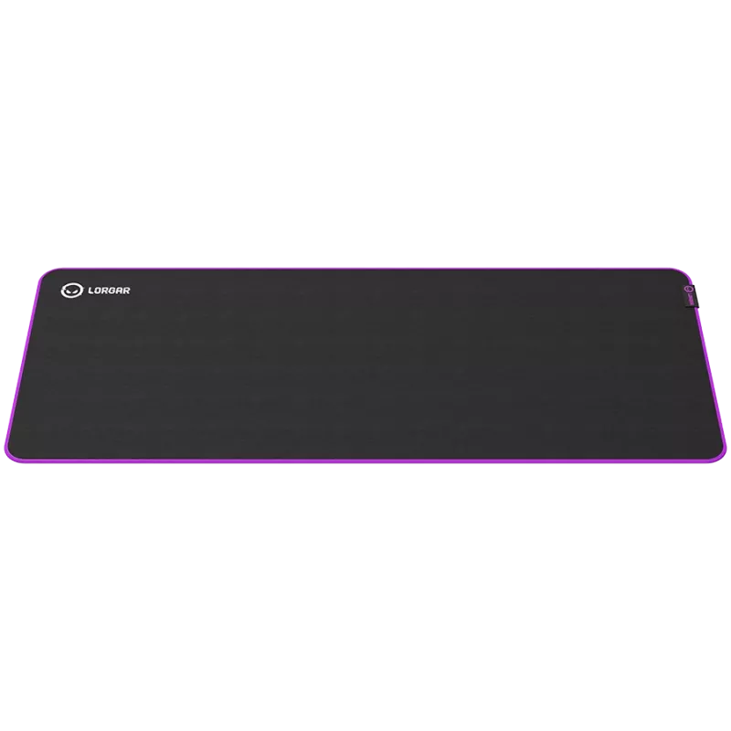 Podkładka pod mysz gamingowa Lorgar Main 319, powierzchnia o wysokiej prędkości, fioletowa gumowa podstawa antypoślizgowa, rozmiar: 900mm x 360mm x 3mm, waga 0.6kg