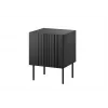 Zestaw stolików nocnych 2 szt. Cama Meble ISLA 44.5×40×59 cm czarny mat MDF/płyta wiórowa