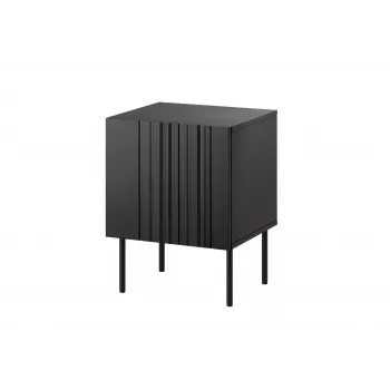 Zestaw stolików nocnych 2 szt. Cama Meble ISLA 44.5×40×59 cm czarny mat MDF/płyta wiórowa
