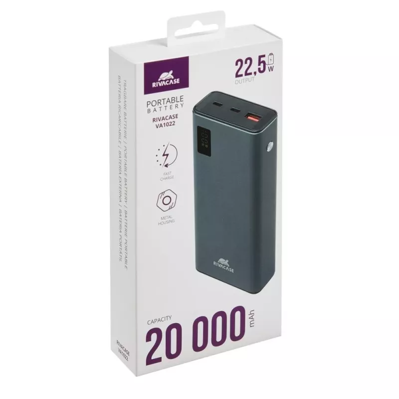 Powerbank Rivacase VA1022 20000 mAh przenośna ładowarka USB