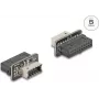 DeLOCK 67238 zmieniacz płci przewodu 20-pin USB USB Type-E Czarny Stal nierdzewna
