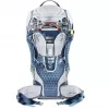 Plecak do noszenia dziecka DEUTER Kid Comfort Active — niebieski, poliamid, do 22 kg, daszek przeciwsłoneczny, podnóżek, VariQuick, Lite Air