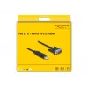 DeLOCK Adapter USB 2.0 na szeregowy RS-232 50 cm FTDI Czarny