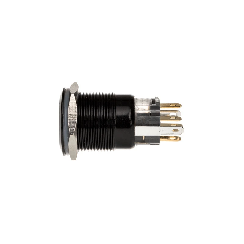 Przełącznik/Przycisk Wandaloodporny DimasTech 19mm Czarnyline Dot RGB PD218