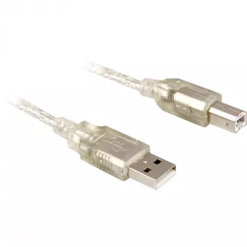 Kabel USB DeLOCK 0.5m A-B Szary 82057