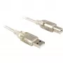 Kabel USB DeLOCK 0.5m A-B Szary 82057