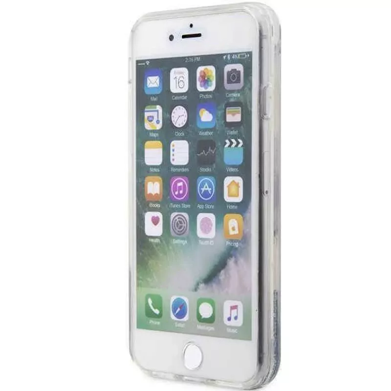 Karl Lagerfeld | Oryginalne etui IPHONE SE 2022/SE 2020/7/8 Karl Lagerfeld Twarde etui z brokatem Głowa Choupette (KLHCI8LNCHCS)
