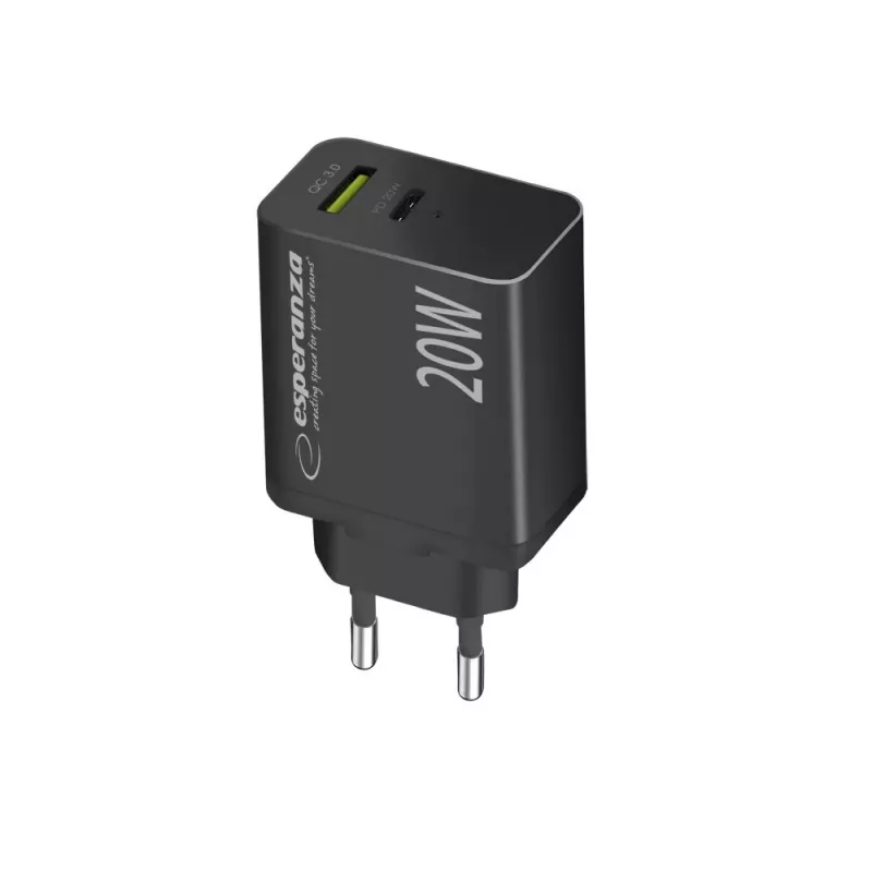 Ładowarka sieciowa Esperanza EZC105K 20W Czarna