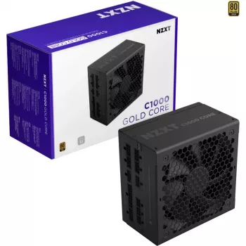 C1000 GOLD CORE, Zasilacz PC czarny, 1x 12-pinowy GPU High Power, 3x PCIe, Cable-Management, 1000 W