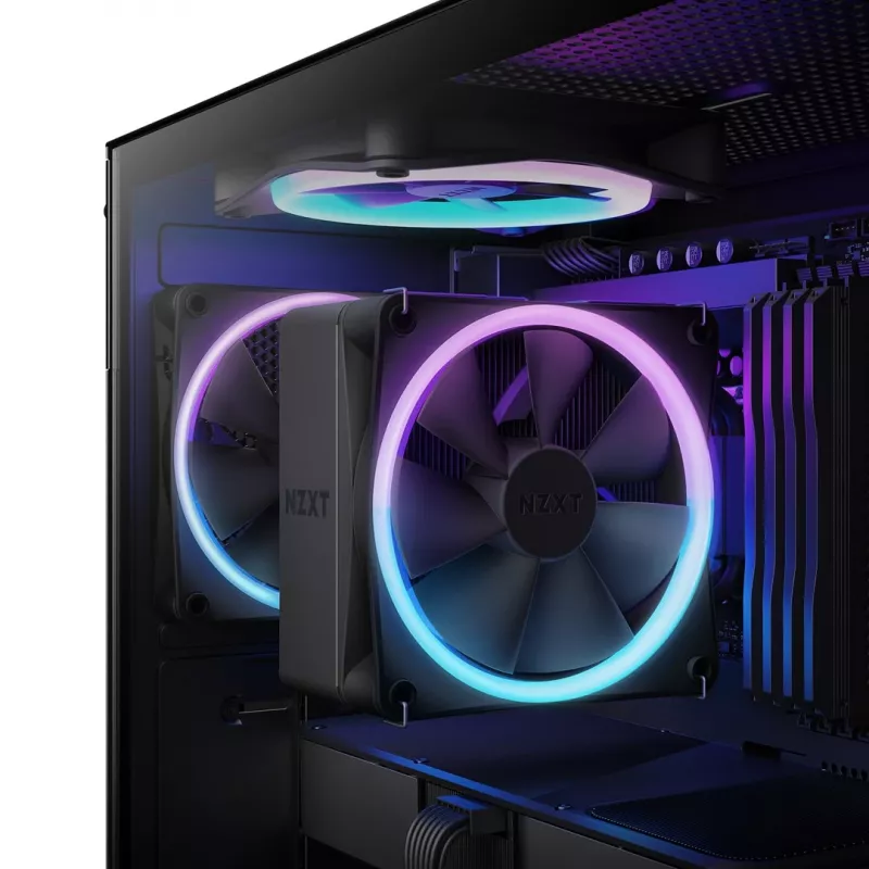 NZXT T120 RGB Chłodzenie procesora powietrzne 12 cm Czarny 1 szt.