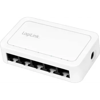 LogiLink przełącznik sieciowy 5 portów RJ45 Gigabit obudowa plastikowa biały
