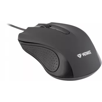 Przewodowa mysz USB, 3 przyciski, gumowana powierzchnia, 1000 DPI