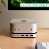Satechi laptop dock/port replicator ST-GNMMES — przewodowy hub USB 3.2 Gen 2 Type-C, USB-A i SD, srebrny