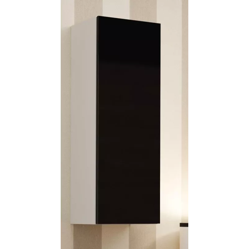 Cama Szafka VIGO 90 pełna 90/35/32 biały/czarny połysk