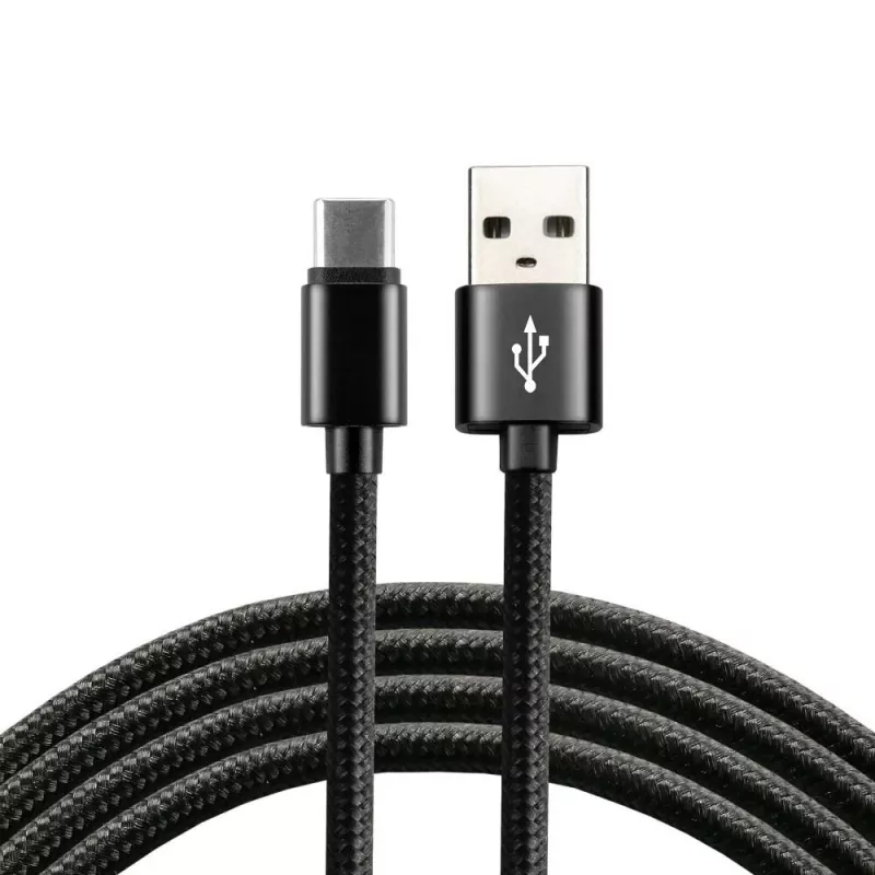 everActive kabel USB-C 1m - Czarny, pleciony, szybkie ładowanie, 3A - CBB-1CB