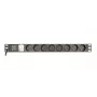 Listwa zasilająca Gembird EG-PDU-014-FC14, 8 gniazd AC, wejście C14, kabel 3 m, obudowa aluminiowa 1U, 10 A, 3680 W
