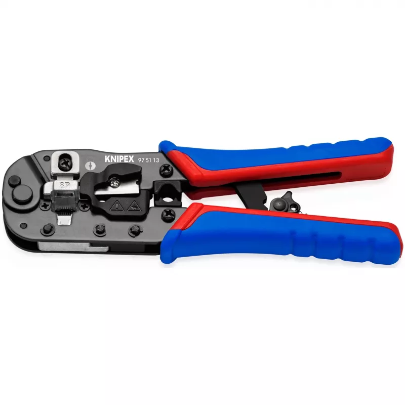 Knipex 97 51 13 zaciskarka do kabli narzędzie zaciskowe Czarny, Niebieski, Czerwony
