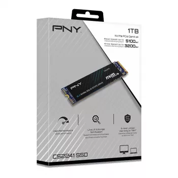 SSD PNY CS2241 M.2 NVMe PCIe 4.0 1TB — Odczyt 5100 MB/s, Zapis 3200 MB/s