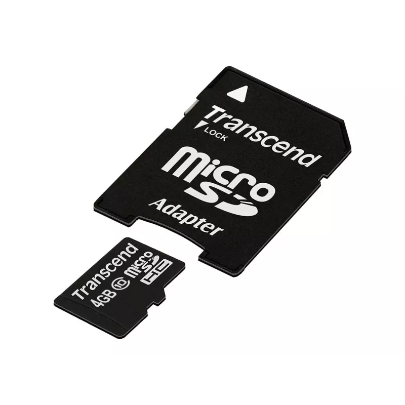 Pamięć Flash Transcend 4 GB MicroSDHC Klasa 10 z adapterem